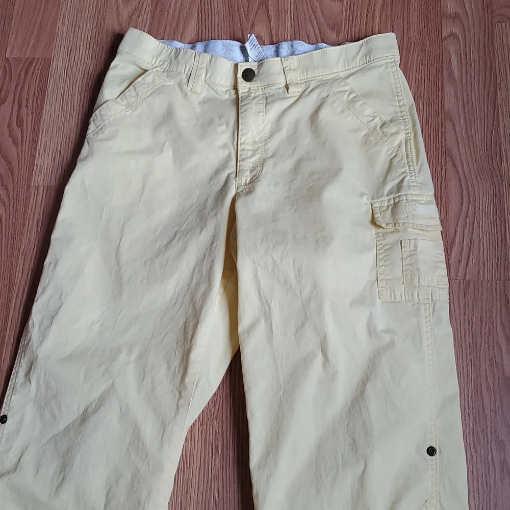 Lee Pale Yellow Cropped Utility Jeans - Picture 2 of 9